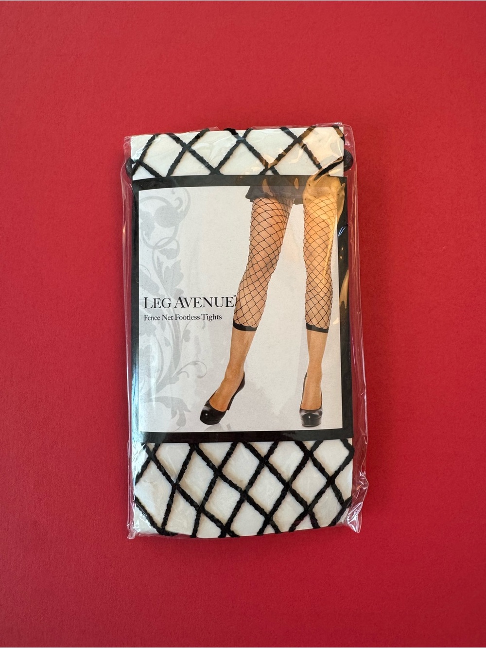 Leg Avenue Black Fishnet Crop Tights